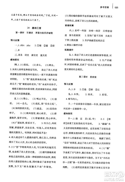 大象出版社2024年春基础训练八年级语文下册人教版答案 大象出版社2024年春基础训练八年级语文下册人教版答案