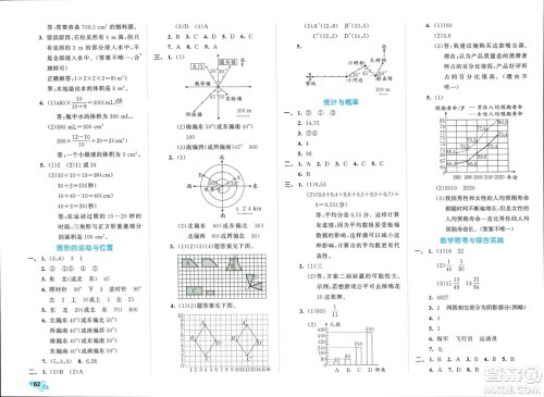 西安出版社2024年春53全优卷六年级数学下册人教版参考答案