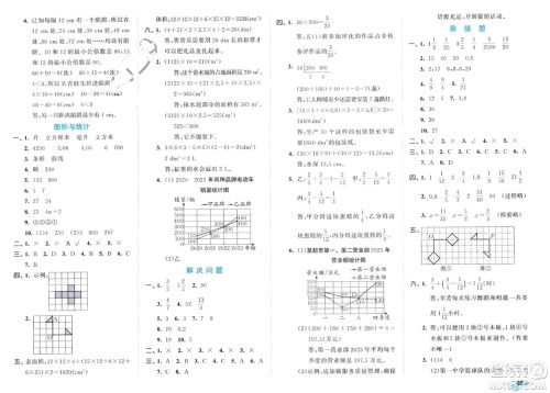 西安出版社2024年春53全优卷五年级数学下册人教版参考答案