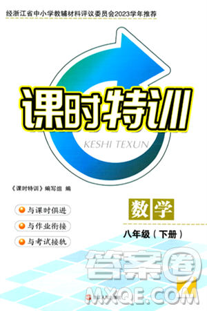浙江人民出版社2024年春课时特训八年级数学下册浙教版答案