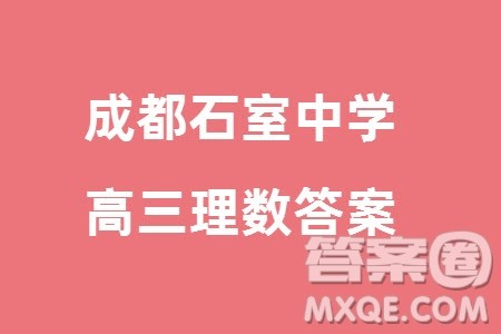 成都石室中学2024届高三下学期二诊模拟考试理科数学A卷参考答案