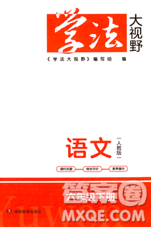 湖南教育出版社2024年春学法大视野六年级语文下册人教版答案