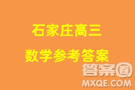 石家庄市2024届高三下学期3月份教学质量检测一数学参考答案
