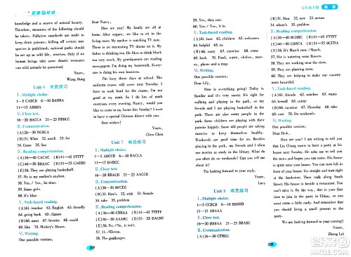 黑龙江教育出版社2024年春资源与评价七年级英语下册人教版答案 黑龙江教育出版社2024年春资源与评价七年级英语下册人教版答案