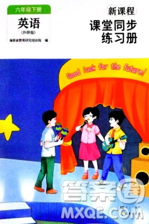海南出版社2024年春新课程课堂同步练习册六年级英语下册外研版参考答案