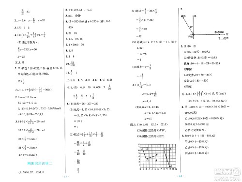 人民教育出版社2024年春小学同步测控优化设计六年级数学下册人教版新疆专版增强版答案 人民教育出版社2024年春小学同步测控优化设计六年级数学下册人教版新疆专版增强版答案