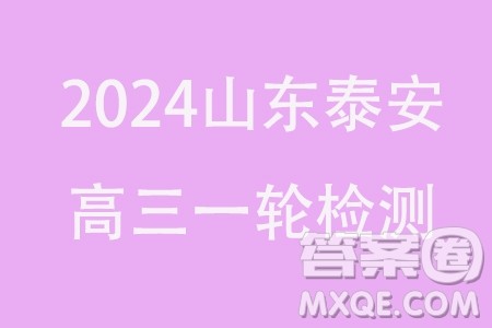 2024届山东泰安高三下学期一轮检测数学试题答案