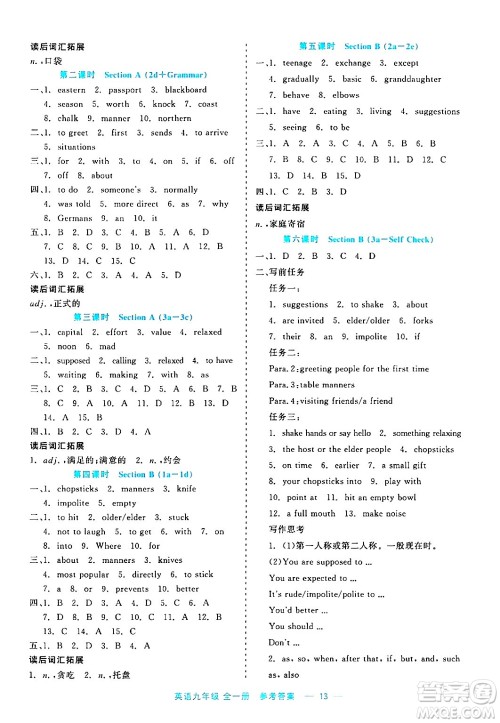 浙江工商大学出版社2024年春精彩练习就练这一本九年级英语下册课标版答案 浙江工商大学出版社2024年春精彩练习就练这一本九年级英语下册课标版答案