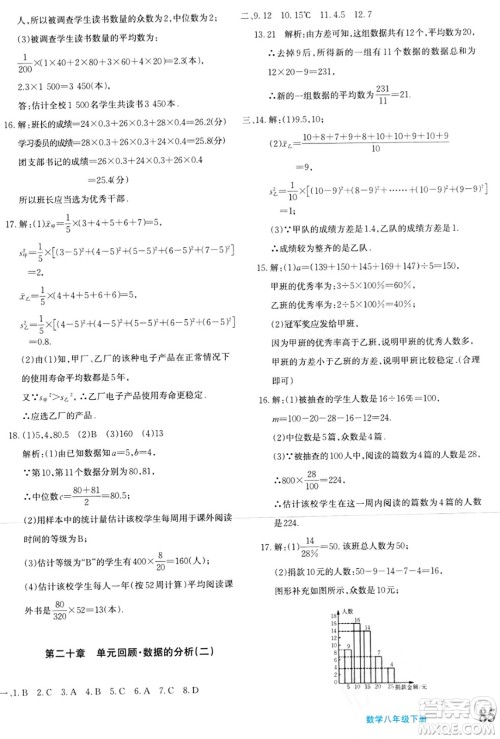 新疆青少年出版社2024年春优学1+1评价与测试八年级数学下册通用版答案 新疆青少年出版社2024年春优学1+1评价与测试八年级数学下册通用版答案