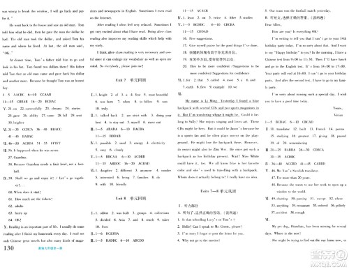 新疆青少年出版社2024年春优学1+1评价与测试九年级英语下册通用版答案