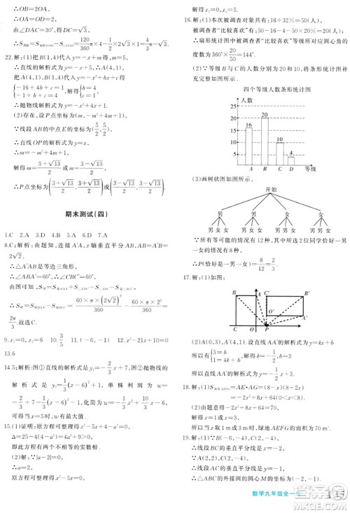 新疆青少年出版社2024年春优学1+1评价与测试九年级数学下册通用版答案 新疆青少年出版社2024年春优学1+1评价与测试九年级数学下册通用版答案