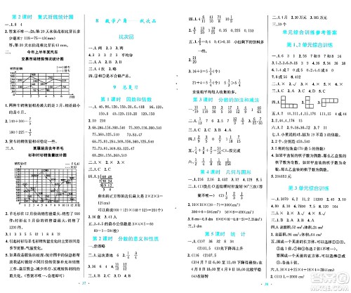 人民教育出版社2024年春小学同步测控优化设计五年级数学下册人教版陕西专版答案