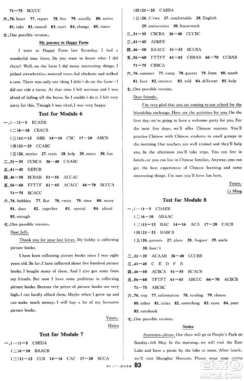 广东经济出版社2024年春名校课堂八年级英语下册外研版答案 广东经济出版社2024年春名校课堂八年级英语下册外研版答案