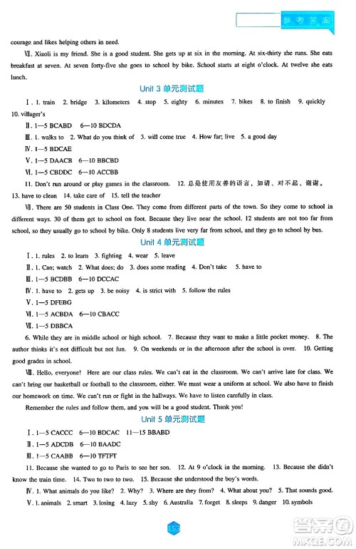 辽海出版社2024年春新课程英语能力培养七年级英语下册人教版答案 辽海出版社2024年春新课程英语能力培养七年级英语下册人教版答案