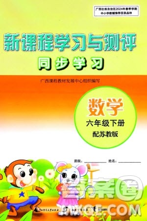 广西师范大学出版社2024年春新课程学习与测评同步学习六年级数学下册苏教版参考答案