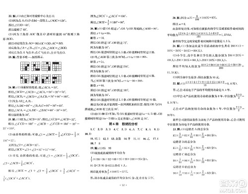 湖南教育出版社2024年春学科素养与能力提升七年级数学下册湘教版答案