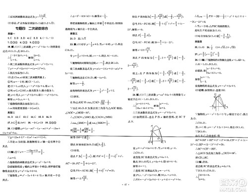 湖南教育出版社2024年春学科素养与能力提升九年级数学下册湘教版答案 湖南教育出版社2024年春学科素养与能力提升九年级数学下册湘教版答案