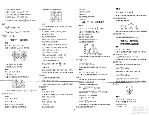 湖南教育出版社2024年春学科素养与能力提升九年级数学下册湘教版答案 湖南教育出版社2024年春学科素养与能力提升九年级数学下册湘教版答案