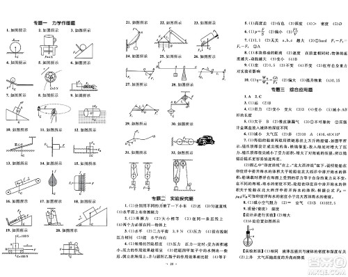 湖南教育出版社2024年春学科素养与能力提升八年级物理下册人教版答案 湖南教育出版社2024年春学科素养与能力提升八年级物理下册人教版答案