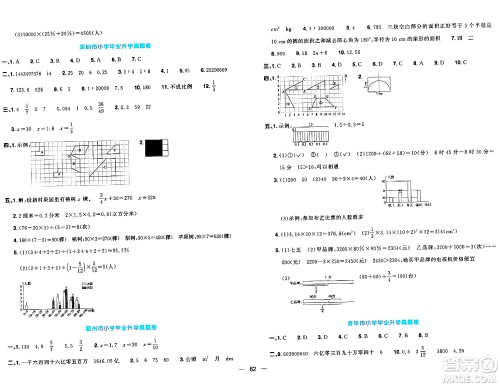 江西教育出版社2024年春阳光同学一线名师全优好卷六年级数学下册北师大版答案 江西教育出版社2024年春阳光同学一线名师全优好卷六年级数学下册北师大版答案