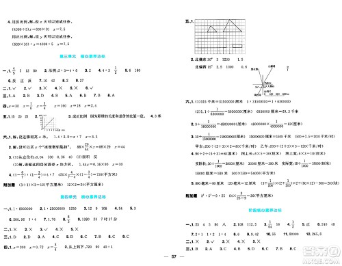 江西教育出版社2024年春阳光同学一线名师全优好卷六年级数学下册青岛版答案 江西教育出版社2024年春阳光同学一线名师全优好卷六年级数学下册青岛版答案
