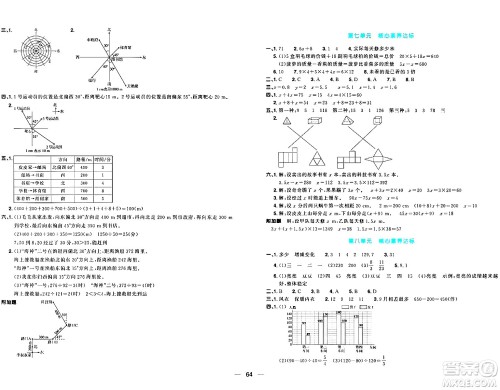 江西教育出版社2024年春阳光同学一线名师全优好卷五年级数学下册北师大版答案 江西教育出版社2024年春阳光同学一线名师全优好卷五年级数学下册北师大版答案