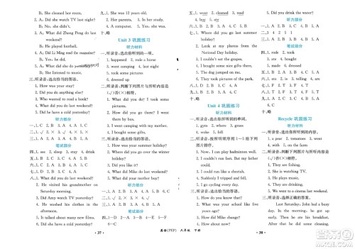 人民教育出版社2024年春同步解析与测评课堂巩固练习六年级英语下册人教版重庆专版参考答案 人民教育出版社2024年春同步解析与测评课堂巩固练习六年级英语下册人教版重庆专版参考答案