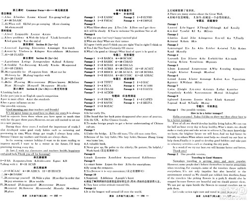 新疆青少年出版社2024年春四清导航九年级英语下册人教版答案
