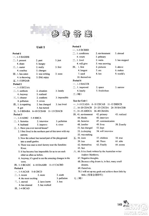 江苏凤凰教育出版社2024年春学习与评价八年级英语下册译林版答案 江苏凤凰教育出版社2024年春学习与评价八年级英语下册译林版答案