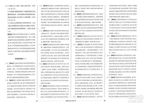 山东科学技术出版社2024年春同步练习册配套单元检测卷七年级道德与法治下册通用版参考答案 山东科学技术出版社2024年春同步练习册配套单元检测卷七年级道德与法治下册通用版参考答案