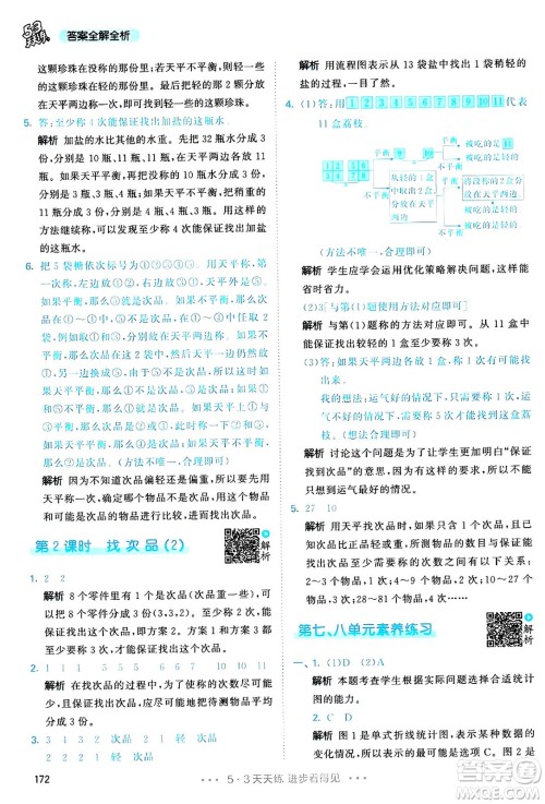 教育科学出版社2024年春53天天练五年级数学下册人教版答案 教育科学出版社2024年春53天天练五年级数学下册人教版答案