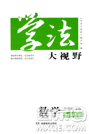湖南教育出版社2024年春学法大视野九年级数学下册华东师大版答案 湖南教育出版社2024年春学法大视野九年级数学下册华东师大版答案