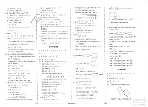 山东科学技术出版社2024年春同步练习册配套单元检测卷八年级数学下册通用版参考答案