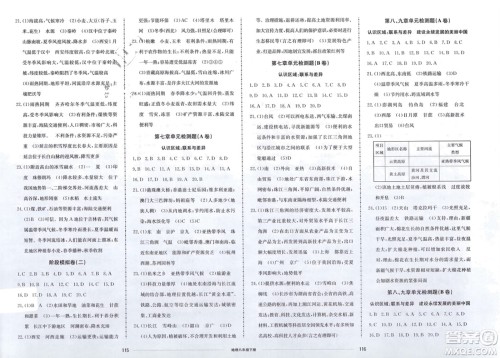 山东科学技术出版社2024年春同步练习册配套单元检测卷八年级地理下册通用版参考答案