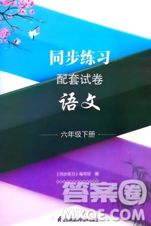 江苏凤凰科学技术出版社2024年春同步练习配套试卷六年级语文下册通用版参考答案