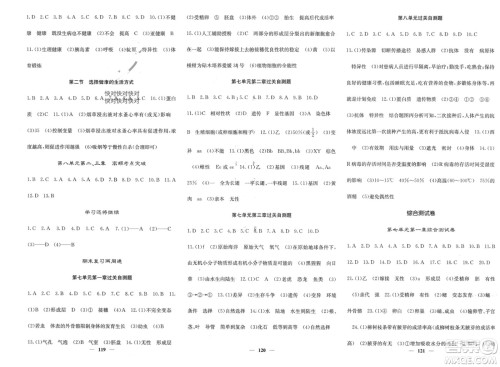 四川大学出版社2024年春课堂点睛八年级生物下册人教版参考答案 四川大学出版社2024年春课堂点睛八年级生物下册人教版参考答案
