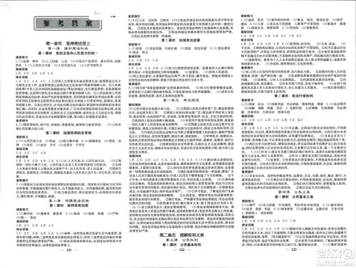 四川大学出版社2024年春课堂点睛八年级道德与法治下册人教版参考答案 四川大学出版社2024年春课堂点睛八年级道德与法治下册人教版参考答案