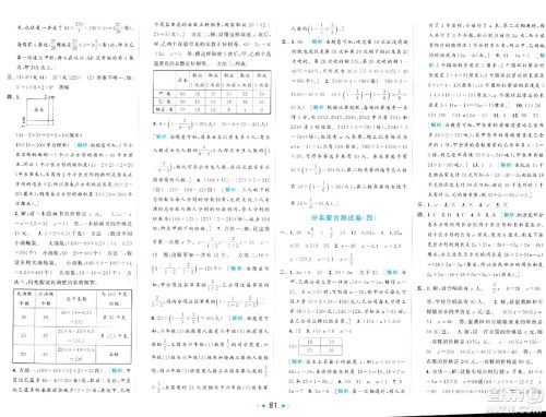 北京教育出版社2024年春同步跟踪全程检测六年级数学下册江苏版答案