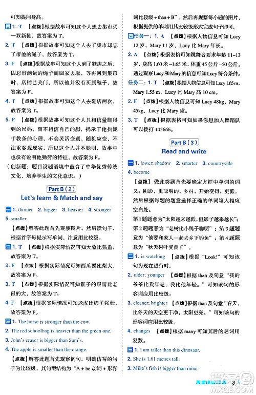 吉林教育出版社2024年春综合应用创新题典中点六年级英语下册人教PEP版答案 吉林教育出版社2024年春综合应用创新题典中点六年级英语下册人教PEP版答案