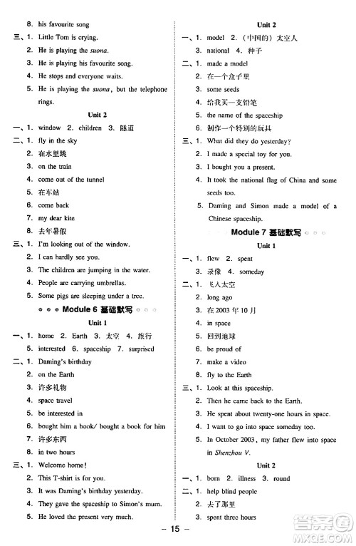 山西教育出版社2024年春综合应用创新题典中点六年级英语下册外研版一起点答案 山西教育出版社2024年春综合应用创新题典中点六年级英语下册外研版一起点答案