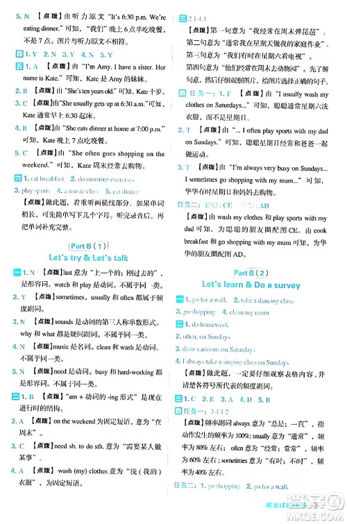 吉林教育出版社2024年春综合应用创新题典中点五年级英语下册人教PEP版浙江专版答案 吉林教育出版社2024年春综合应用创新题典中点五年级英语下册人教PEP版浙江专版答案