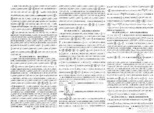 四川大学出版社2024年春课堂点睛九年级数学下册人教版安徽专版参考答案