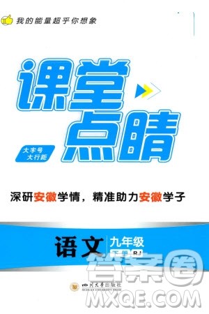 四川大学出版社2024年春课堂点睛九年级语文下册人教版安徽专版参考答案