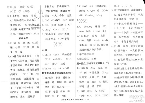 济南出版社2024年春黄冈360度定制密卷一年级语文下册人教版广西专版参考答案 济南出版社2024年春黄冈360度定制密卷一年级语文下册人教版广西专版参考答案