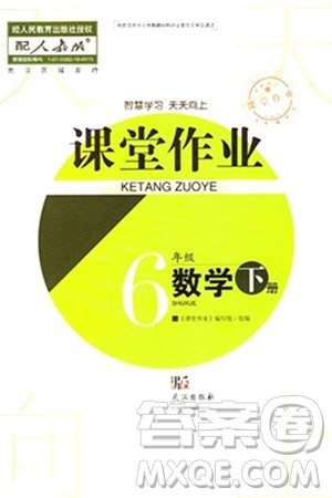 武汉出版社2024年春智慧学习天天向上课堂作业六年级数学下册人教版答案