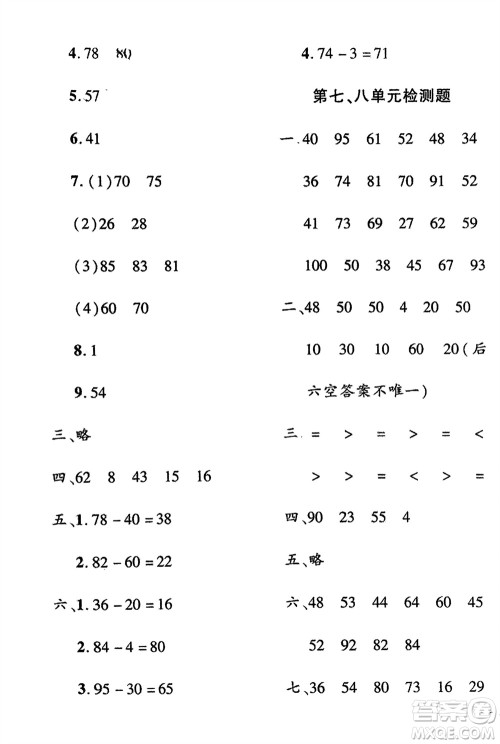 济南出版社2024年春黄冈360度定制密卷一年级数学下册冀教版参考答案 济南出版社2024年春黄冈360度定制密卷一年级数学下册冀教版参考答案