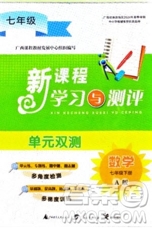 广西师范大学出版社2024年春新课程学习与测评单元双测七年级数学下册A版人教版参考答案