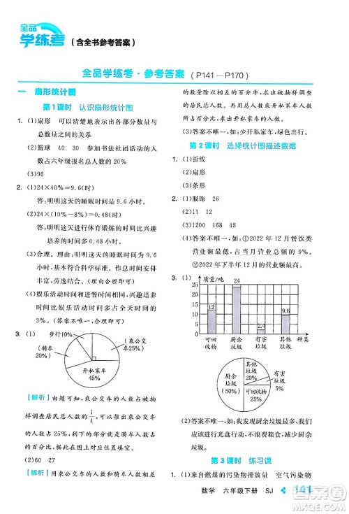 开明出版社2024年春全品学练考六年级数学下册苏教版答案 开明出版社2024年春全品学练考六年级数学下册苏教版答案