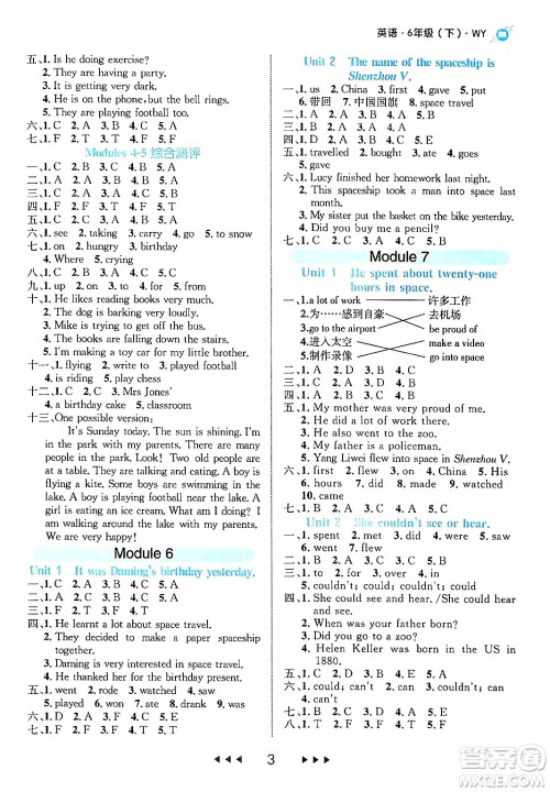 延边大学出版社2024年春细解巧练六年级英语下册外研版答案 延边大学出版社2024年春细解巧练六年级英语下册外研版答案