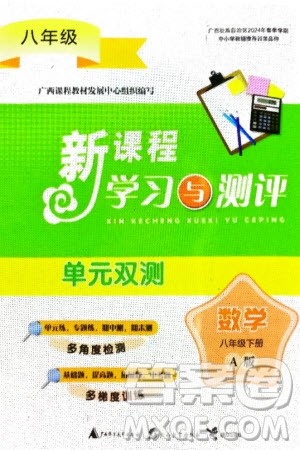 广西师范大学出版社2024年春新课程学习与测评单元双测八年级数学下册A版人教版参考答案